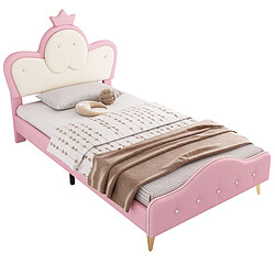 OKWISH Lit Princesse 90x200 cm - Lit Enfant - Rose pas cher
