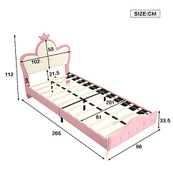 Acheter OKWISH Lit Princesse 90x200 cm - Lit Enfant - Rose