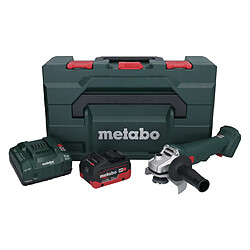 Metabo W 18 L 9-125 Meuleuse d'angle sans fil 18 V 125 mm + 1x batterie 10,0 Ah + chargeur + metaBOX