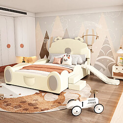 OKWISH Lit enfant 140x200 cm - Lit enfant cartoon - Beige