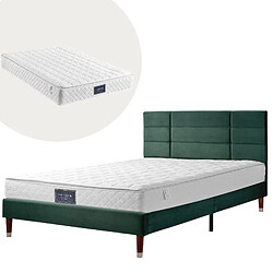 OKWISH Lit double 140x200 cm - Lit design - Vert pas cher