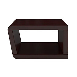 Visby Table de nuit en hêtre massif - Bois foncé