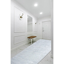 Avis RUGSX TAPIS DE COULOIR antidérapant LOTUS SMOOTH 52421 Mélange gris lavable 80cm 80x520 cm