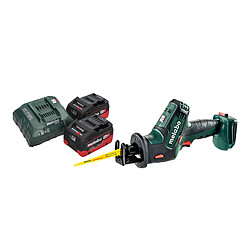 Metabo SSE 18 LTX Compact Scie sabre sans fil 18 V 13 mm + 2x batterie LiHD 5,5 Ah + chargeur