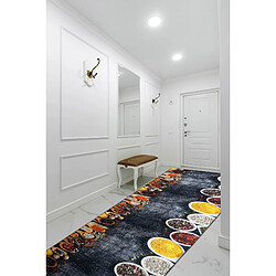 Avis RUGSX TAPIS DE COULOIR antidérapant LOTUS KITCHEN 40580 Vaisselle, pour la cuisine gris jaune lavable 120cm 120x150 cm
