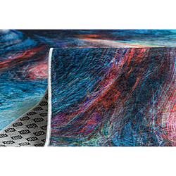 RUGSX TAPIS DE COULOIR antidérapant LOTUS COLOR 36500 Abstraction bleu rouge lavable 100cm 100x640 cm pas cher
