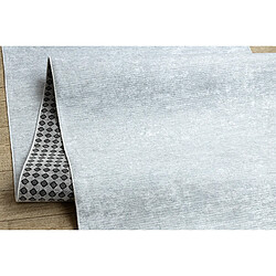 RUGSX TAPIS DE COULOIR antidérapant LOTUS SMOOTH 52421 Mélange gris lavable 80cm 80x520 cm pas cher