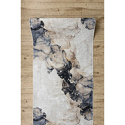 Acheter RUGSX TAPIS DE COULOIR antidérapant LOTUS SHADOWS 37550 Abstraction beige gris lavable 120cm 120x360 cm