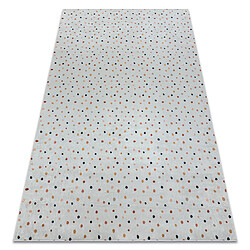 RUGSX Tapis lavable BAMBINO 47890 Points pour les enfants antidérapant - blanc marron 120x170 cm