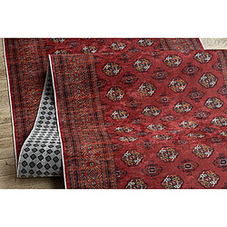 RUGSX TAPIS DE COULOIR antidérapant LOTUS BUCHARA 30250 Classique rouge lavable 100cm 100x160 cm pas cher
