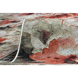 RUGSX TAPIS DE COULOIR antidérapant LOTUS BOUQUET 52900 Fleurs beige rose lavable 120cm 120x510 cm pas cher