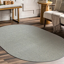 Acheter RUGSX Moquette en laine FLUX ovale 461.67.AE503 OSTA - Géométrique, structurelle, loft bleu gris 160x230 cm