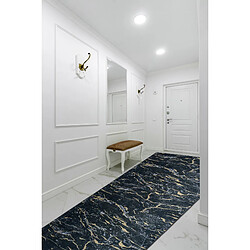 Avis RUGSX TAPIS DE COULOIR antidérapant LOTUS GALACTIC 9523 Marbre noir L'or lavable 100cm 100x150 cm