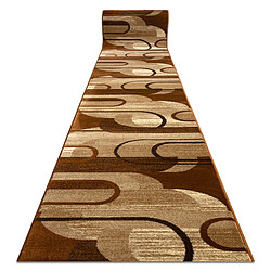 RUGSX Tapis de couloir ROYAL HE405 GÉOMÉTRIQUE marron crème 100cm 100x230 cm