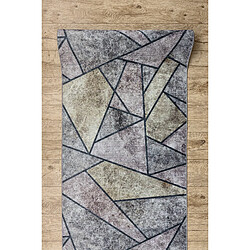 Acheter RUGSX TAPIS DE COULOIR antidérapant LOTUS MOSAIC 22010 Mosaïque gris lavable 60cm 60x490 cm