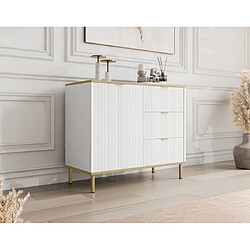 Bestmobilier Hope - buffet bas 91 cm - 3 tiroirs et 1 porte