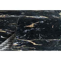 RUGSX TAPIS DE COULOIR antidérapant LOTUS GALACTIC 9523 Marbre noir L'or lavable 100cm 100x150 cm pas cher