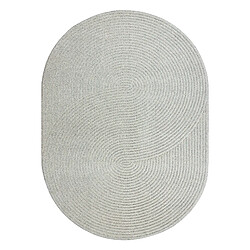 RUGSX Moquette en laine FLUX ovale 461.67.AE503 OSTA - Géométrique, structurelle, loft bleu gris 160x230 cm