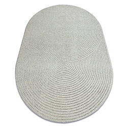 RUGSX Moquette en laine FLUX ovale 461.67.AE503 OSTA - Géométrique, structurelle, loft bleu gris 160x230 cm