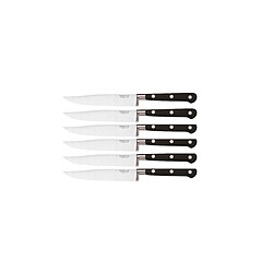 Coffret 6 couteaux steak lame lisse noir - 658502-1 - RICHARDSON SHEFFIELD