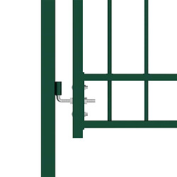 Acheter vidaXL | Porte de Clôture | Vert 100 x 175 cm Acier peint par poudre