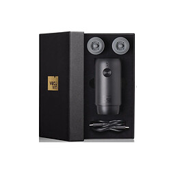 Pompe à vin 2 bouchons noir - 92004606 - Wine Saver - VACU VIN