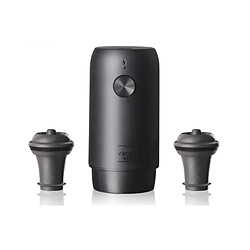 Pompe à vin 2 bouchons noir - 92004606 - Wine Saver - VACU VIN