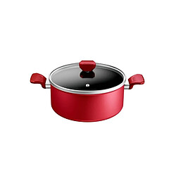 Faitout rouge aluminium 24cm avec couvercle - C2894602 - Daily Expert - TEFAL