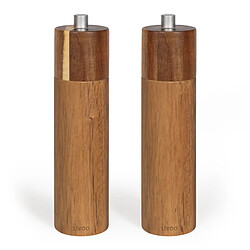Set de 2 moulins sel et poivre manuels - MEN425 - LIVOO