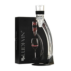 Aérateur de vin avec socle noir/transparent - 41892 - LUDI-VIN