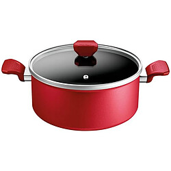 Faitout rouge aluminium 24cm avec couvercle - C2894602 - Daily Expert - TEFAL