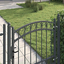 Acheter vidaXL Porte de Clôture EMMEN 100 x 100 cm Acier peint par poudre Gris