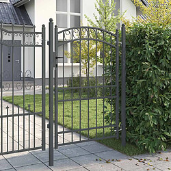Avis vidaXL Porte de Clôture EMMEN 200 x 100 cm Acier peint par poudre Gris