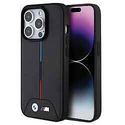 BMW Coque pour iPhone 15 Pro Compatible MagSafe Matelassé Noir