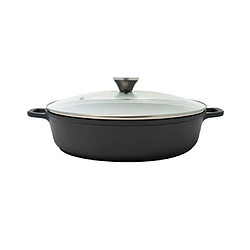 Cocotte mijoteuse basse en fonte d'aluminium 36cm noir - 384921 - BAUMALU