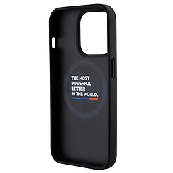 BMW Coque pour iPhone 15 Pro Compatible MagSafe Matelassé Noir