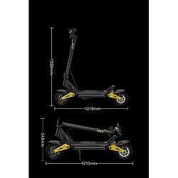 Trottinette Electrique Pliable OOTD S10 - Moteur 1400W - Maximale 55km/h - Batterie 48V 20Ah - Autonomie 70km - APP pas cher