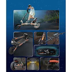 Trottinette Électrique pliable Pliable Kukirin G2 - Moteur 1200W - Batterie 48V 15.6Ah - Pneus 10 Pouces - Autonomie 55 km - Écran