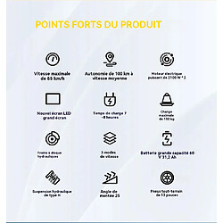 Trottinette Electrique Pliable OOTD T90- Moteur 4200W(2100W+2100W) - Batterie 60V 31.2Ah - pneu tout-terrain 13" - Autonomie 120km