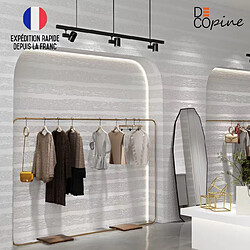 Decopine Papier peint mural autoadhésif blanc 3D effet pierre
