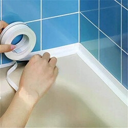 Pour salle de bain accessoires de cuisine douche baignoire ruban d'étanchéité ruban d'étanchéité ruban auto-adhésif autocollant mural étanche bandes de bord d'évier~000062