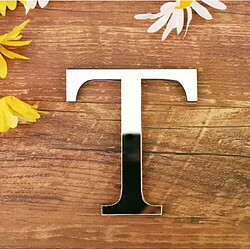 General Autocollant mural miroir acrylique lettres anglaises 3D argent alphabet affiche chambre festival fête décoration bricolage art mural~000793