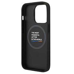 BMW Coque pour iPhone 14 Pro Disco Metal Script avec Strass Noir