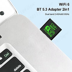 Avis Mercatus XXI Adaptateur USB WiFi 6 & Bluetooth 5.3,900 Mbps double bande 2,4/5 GHz réseau sans fil,mini dongle WiFi pour PC