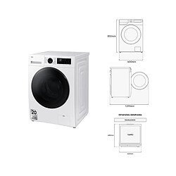 Lave-linge et sèche-linge Samsung AI Eco Bubble 9 kg/6 kg 400 tr/min blanc WD90DG5B15BEEP