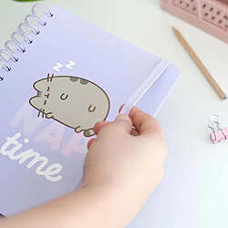 Pusheen Bloc-Notes A5 180 Pages avec Spirale Métallique Collection Moments Violet pas cher