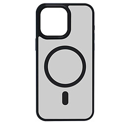 Crong Coque Hybrid Frost pour iPhone 15 Pro Max Antichoc Compatible MagSafe Noir