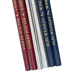Harry Potter Set de 6 Crayons en Bois avec Gomme et Motif Baguette Magique Multicolore