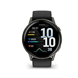 Montre connectée Garmin Venu 4 45 mm Noir et Gris avec bracelet silicone Noir