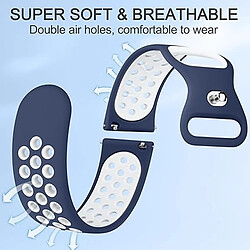 Acheter Bracelet SportyStyle PHONECARE Pour Huawei Watch GT 6 - 46mm - Bleu Foncé / Blanc